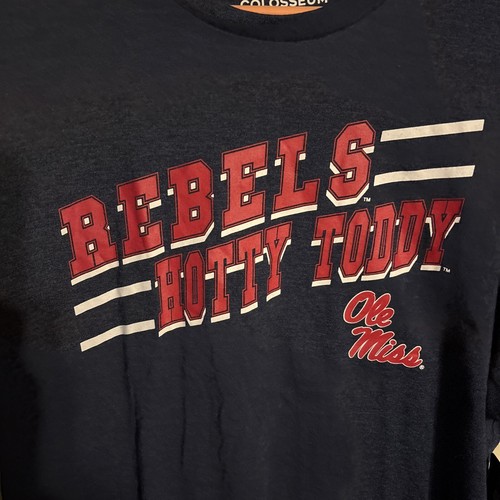 Ole Miss Rebels HOTTY TODDY Colosseum T-Shirt Men's Large Gray College Footbal - Picture 2 of 6