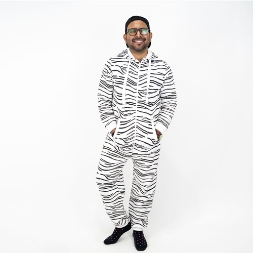 Men's Unisex All-in-One Bodysuit Aztec Zebra Camouflage Fleece Jumpsuit Playsuit - Picture 34 of 35