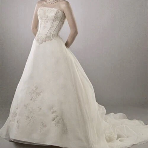 House of Wu Colección Privada Sin Tirantes Vestido de Novia Talla 10 Nuevo Con Etiquetas Foto 4 de 4