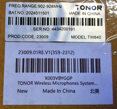 TONOR TW-840 Four Wireless Microphones - Picture 10 of 10