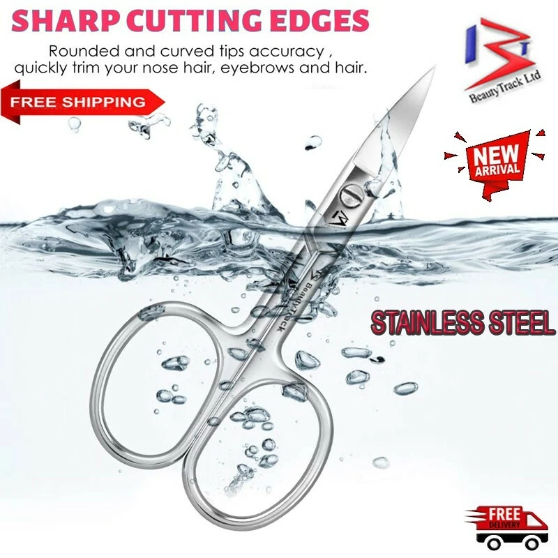 PROFESSIONAL FINGER TOE NAIL SCISSORS STEEL CURVED ARROW POINT MANICURE CUTICLE - Image 3 of 4