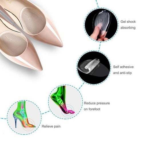 5 pares de almohadillas metatarsianas bola de pie gel suave cojines inserto para zapatos - Imagen 5 de 17