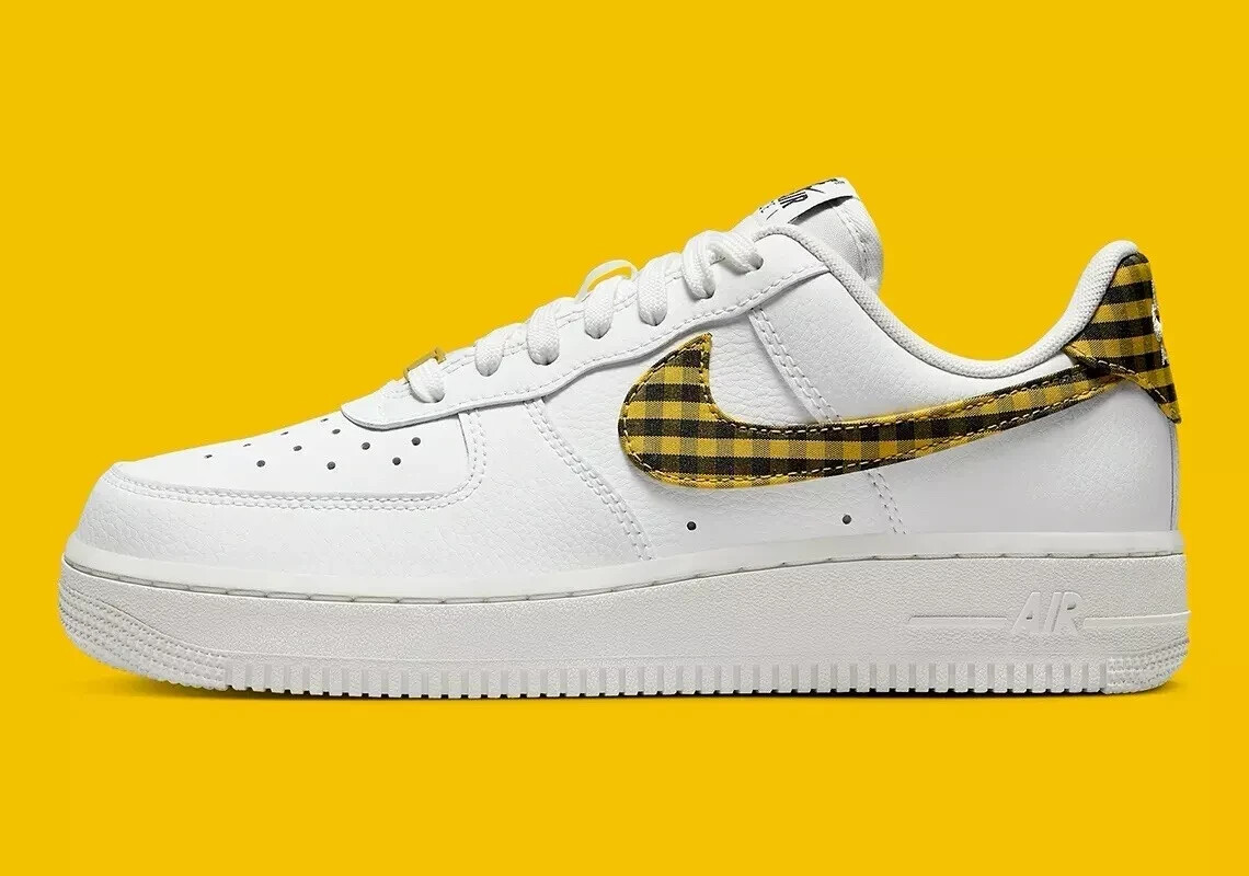 Nike Air Force 1 '07 ESS Trend White Yellow Black Shoes Nike Air Force 1 '07 ESS Trend White Yellow Black Shoes