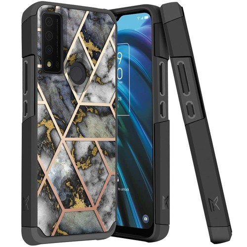 Per TCL 30 XE 5G Custodia Stampata Slim Ibrida Doppio Strato + Cover Vetro Temperato k3 - Foto 20 di 22