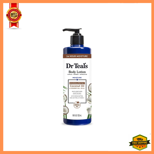 ( PACK OF 1 ) Dr Teal's Nourishing Coconut Oil Body Lotion, 18 fl oz NEW!!! - Picture 5 of 12