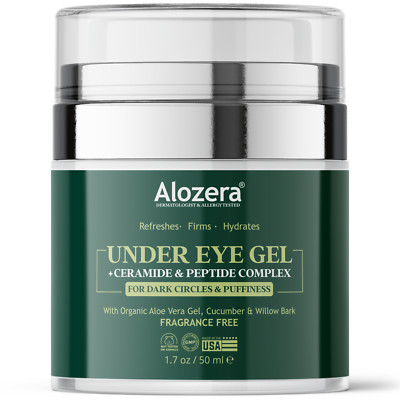 Alozera Under Eye Gel - Dark Circles, Puffiness & Wrinkle Repair, 1.7 oz