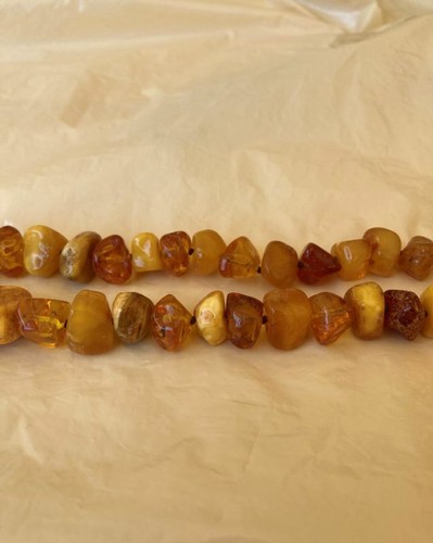 BALTIC DARK LIGHT HONEY MULTICOLOR AMBER & SILVER HANDMADE BEAD NECKLACE BEADED - Picture 14 of 20