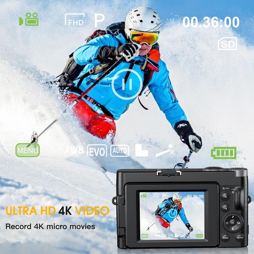 1080P Digitalkamera Fotokamera Fotoapparat Digitale Vlogging Kamera Weihnachten - Bild 2 von 12