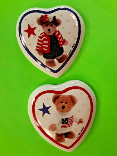New In Box Set of 2 Patriotic BOYDS BEARS Ceramic Magnets - Picture 9 of 12