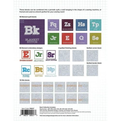 Perioidic Table of Quilting & Embroidery - Picture 2 of 2