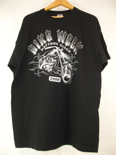Bike Week Daytona Beach 2008 HOG Cigar Short Sleeve Black T Shirt Size 2XL - Picture 3 of 5