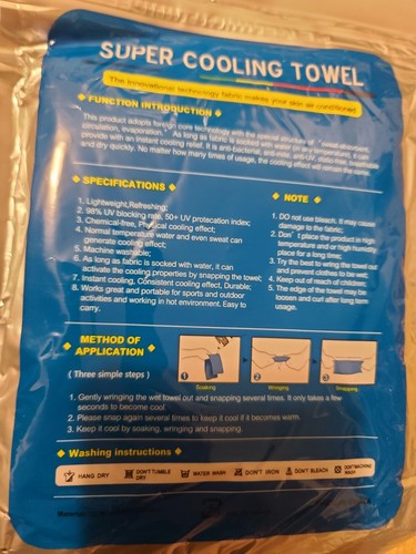 2 NEUE super kühlende Handtücher schnell trocknend schweißabsorbierend neu *VERSAND AM SELBEN TAG USA* - Bild 2 von 2