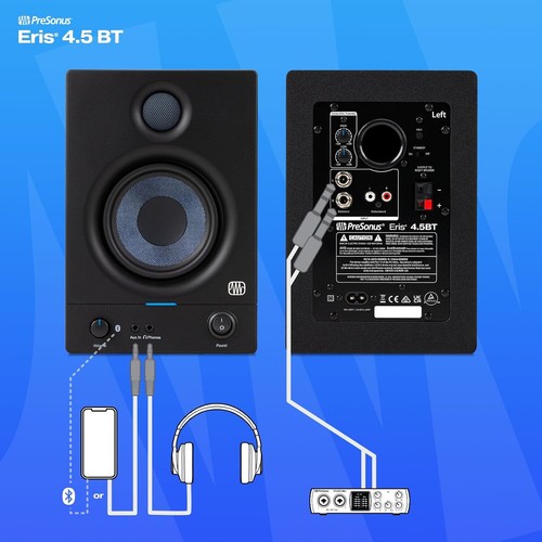 Presonus Eris 4.5BT Aktive Bluetooth Studio Monitor-Boxen Lautsprecher 2nd Gen - Bild 5 von 9