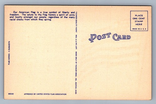 Postcard Vtg Patriotic Be Loyal US Flag Old Glory Stars And Stripes Capitol - Picture 2 of 2