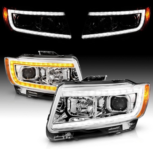 FOR 2011-2013 Jeep Grand Cherokee Switchback LED Sequential Chrome Headlights - Picture 7 of 7