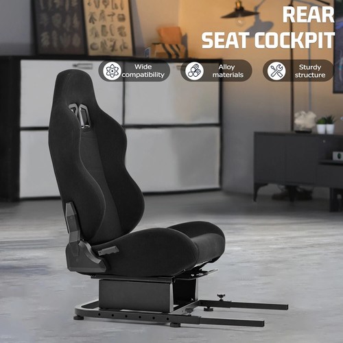 Dardoo Racing Simulator Cockpit Frame Con Bulloni E Sedile Nero Regolabile - Photo 3/7