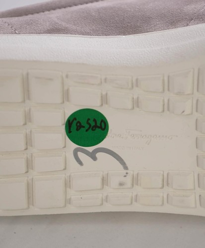 $750 SALVATORE FERRAGAMO - *RAMBLAS* White/Gray Gancini Sneaker - 7 M US - Picture 6 of 9