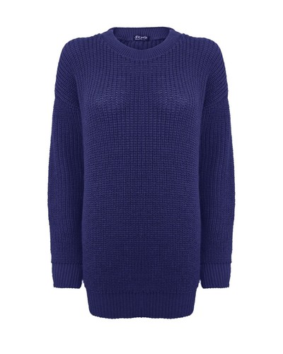 Ladies Women Knitted Over size Fisherman Baggy Jumper Chunky Sweater TOP 10-24 - Picture 18 of 31