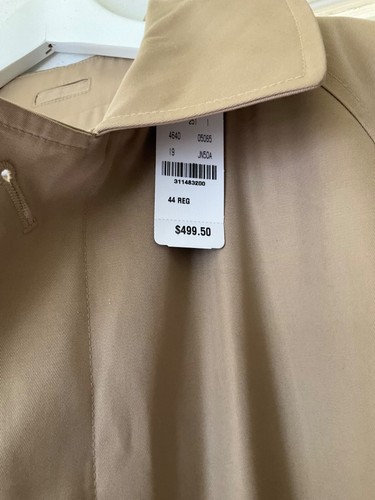 NEW Brooks Brothers 346 Classic Khaki Trenchcoat w/ Cashmere Blend Liner - 44R - Picture 2 of 8