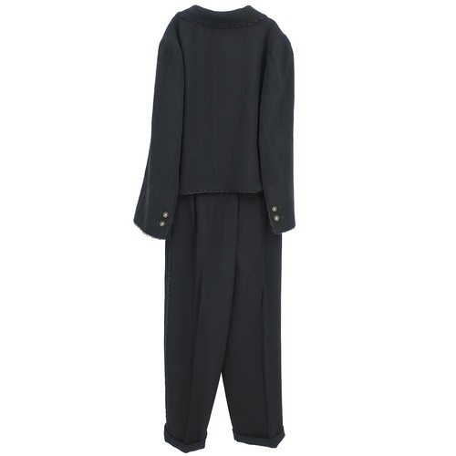 Chanel Setup Jacket Pants Black 95A #40 124693 - Picture 2 of 11