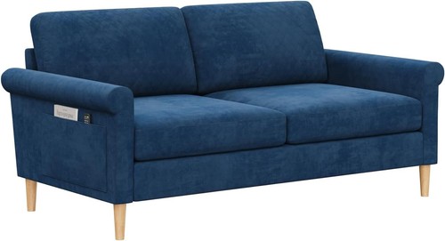 2 Sitzer Sofa Polstersofa 2er Couch Modern Armlehnen Loungesofa für Wohnzimmer - Bild 42 von 48