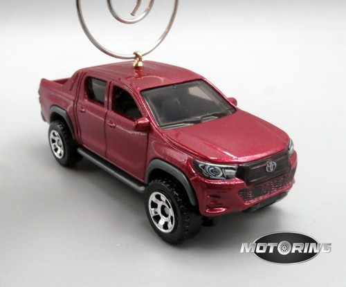 2018 '18 Toyota Hilux weinrot LKW Auto selten Christbaumschmuck Druckguss - Bild 1 von 6
