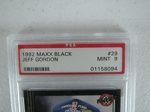 Jeff Gordon Nascar Rookie Card Maxx Black PSA Mint 9 - Picture 2 of 3