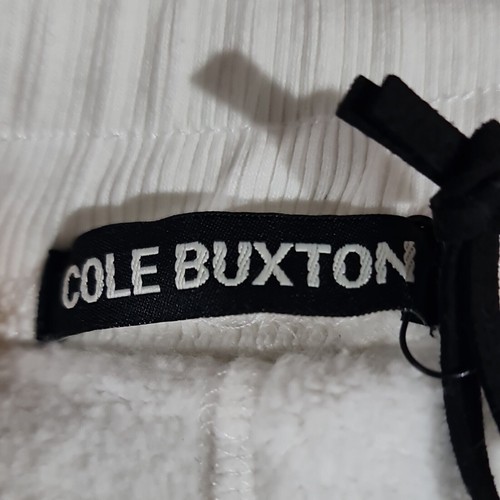cole buxton heavy weight warm up track bottoms sweatpants Size medium off white - Picture 10 of 16