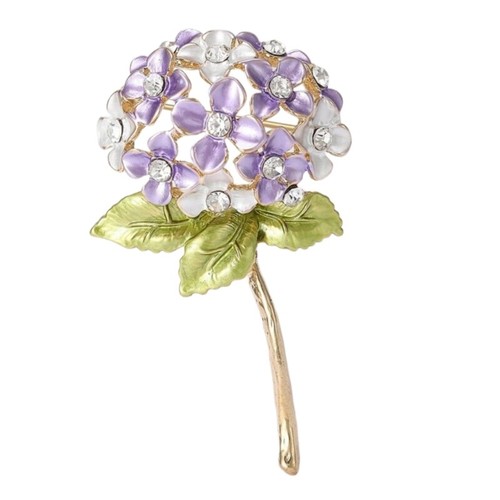 Chic Blue And White Hydrangea Brooch Ornament Ideal For Weddings And Gatherings - Picture 10 of 12