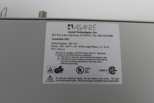 ASANTE AH 1012 ASANTEHUB 1012 12 PORT HUB WITH WARRANTY - Picture 3 of 3