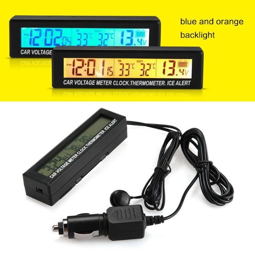 Monitor Orologio Auto Batteria Display Digitale Auto Colore Orologio Elettronico - Foto 3 di 9