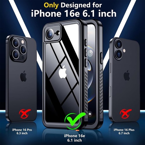 For Apple iPhone 16e Case Waterproof Shockproof Heavy Duty Fully Sealed Cover - Picture 3 of 12