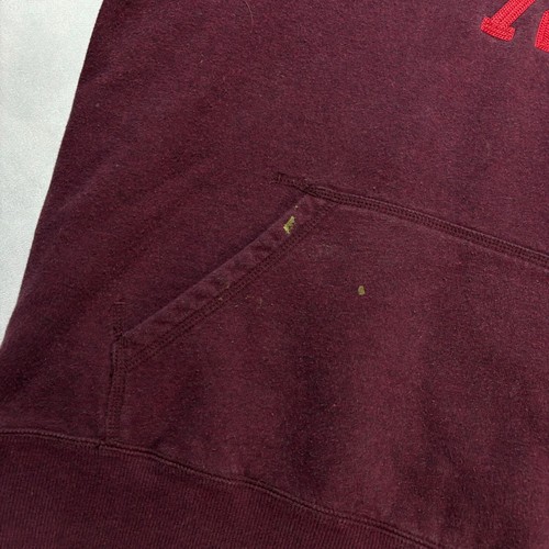 Sudadera con Capucha Nike De Colección Para Hombre L Rojo Borgoña Bordada Envejecida Y2K - Imagen 6 de 10