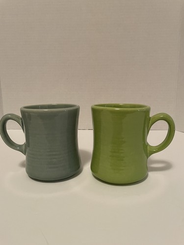 VTG METLOX COLORSTAX CALIFORNIA POTTERY 4"SET OF 4 MIXED COLORS COFFEE/TEA MUGS - Picture 3 of 8