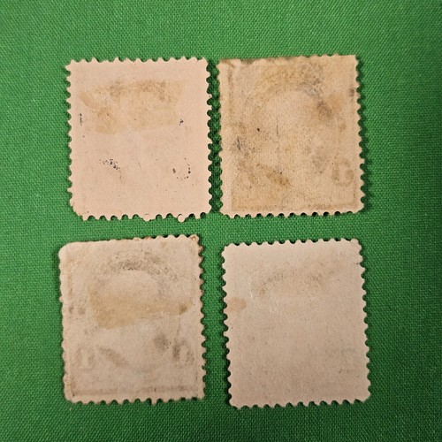 LOT OF 4 US 1c Benjamin Franklin, Lightly Cancelled VF/LH - Picture 2 of 2