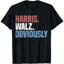 Kamala Walz Obviously 2024 Harris Waltz 2024 Election T-Shirt Size S-5xl