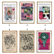 Wall26-Henri Matisse Botanical Flower Framed Art Print Canvas Wall Art 