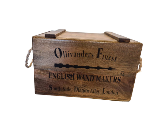 Retro Collections OLIVANDERS FINEST Wooden Storage Trunk / Crate - Lid Chest (L) - Picture 2 of 9