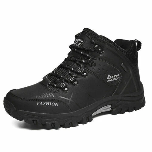 Herren Wasserdichte Knöchelstiefel Outdoor Leder Stiefel Wanderschuhe Stiefel - Bild 5 von 28