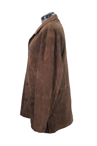Abrigo Chaqueta Bobby Jones Gamuza Para Hombre Talla XL Marrón Chocolate Prendas Exteriores Otoño - Imagen 2 de 16