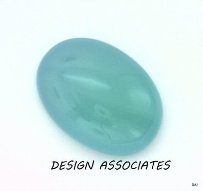 AQUA  BLUE CHALCEDONY 12X10 MM OVAL CUT CAB OUTSTANDING BLUE COLOR (173638)