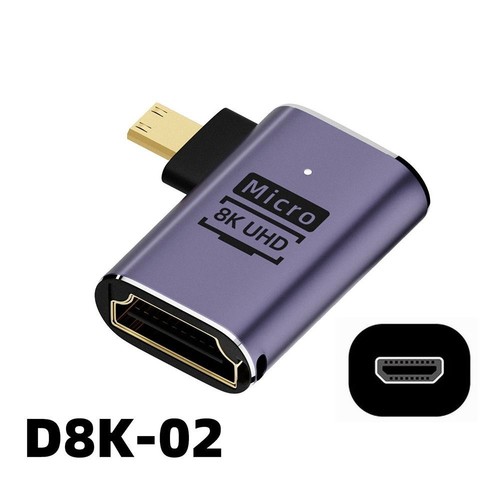 to Female UHD 8K 60HZ Converter HDTV Adapter Mini /Micro HD to HDMI-compatible - Picture 11 of 21