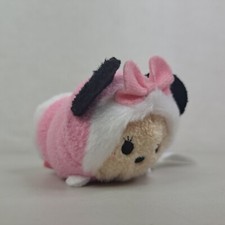 Tsum Tsum Disney Minnie Mouse Plush Mini 3.5" Pink Christmas Edition Winter