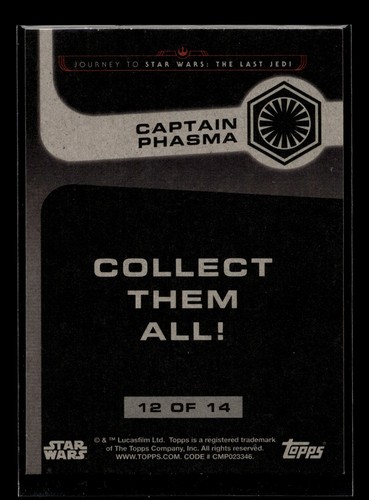 #12 (BASE) 2017 Topps Star Wars Journey to the Last Illustrated Char (NM+)(OTH) - Bild 2 von 2