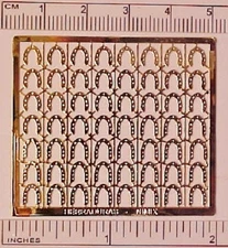Photo-etched Sheet 1:32 Stablemate Horse Shoes or 1:9 Harness Decorations GOLD