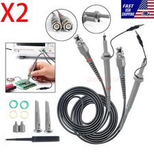 2Pcs Oscilloscope Probe P6100 100 MHz Test Probe Kit fits Tektronix For HP+other