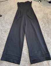 Forever 21 Classic Chic Black Sweetheart Strapless Jumpsuit Sz S DISCONTINUED