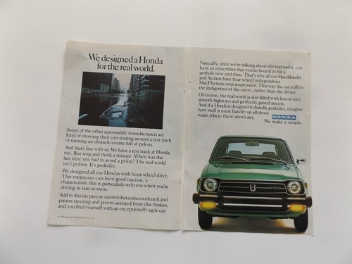 VTG.AD 80S Honda CVCC Green AUTO. Wet Road American Honda Motor Company INC. - Picture 3 of 12