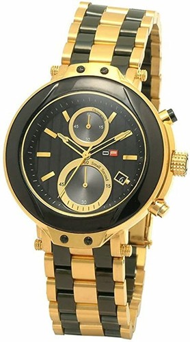 D.Factory Chronograph Gold Tone & Black Mens Watch DFU011JBC - Picture 1 of 2