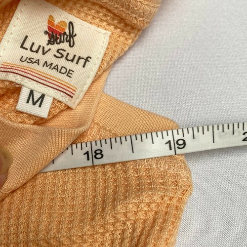 NUEVO Camiseta sin mangas Luv Surf melocotón tejido gofre modal/algodón/spandex cuello redondo XS a XL - Imagen 9 de 12